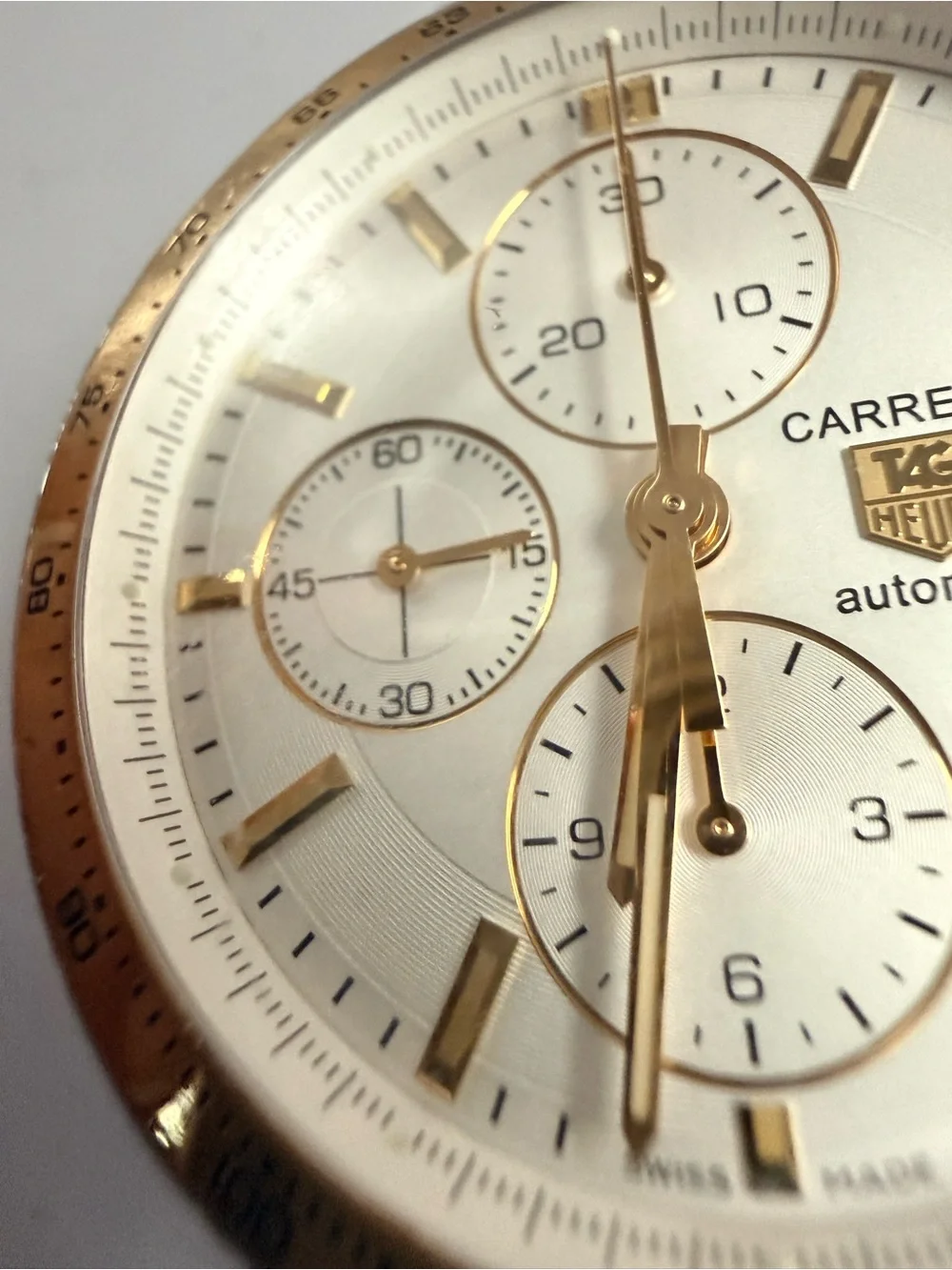 Tag Heuer Carrera Calibre 16 CV2050.BD0779 18K Gold Auto Chronograph Box Papers